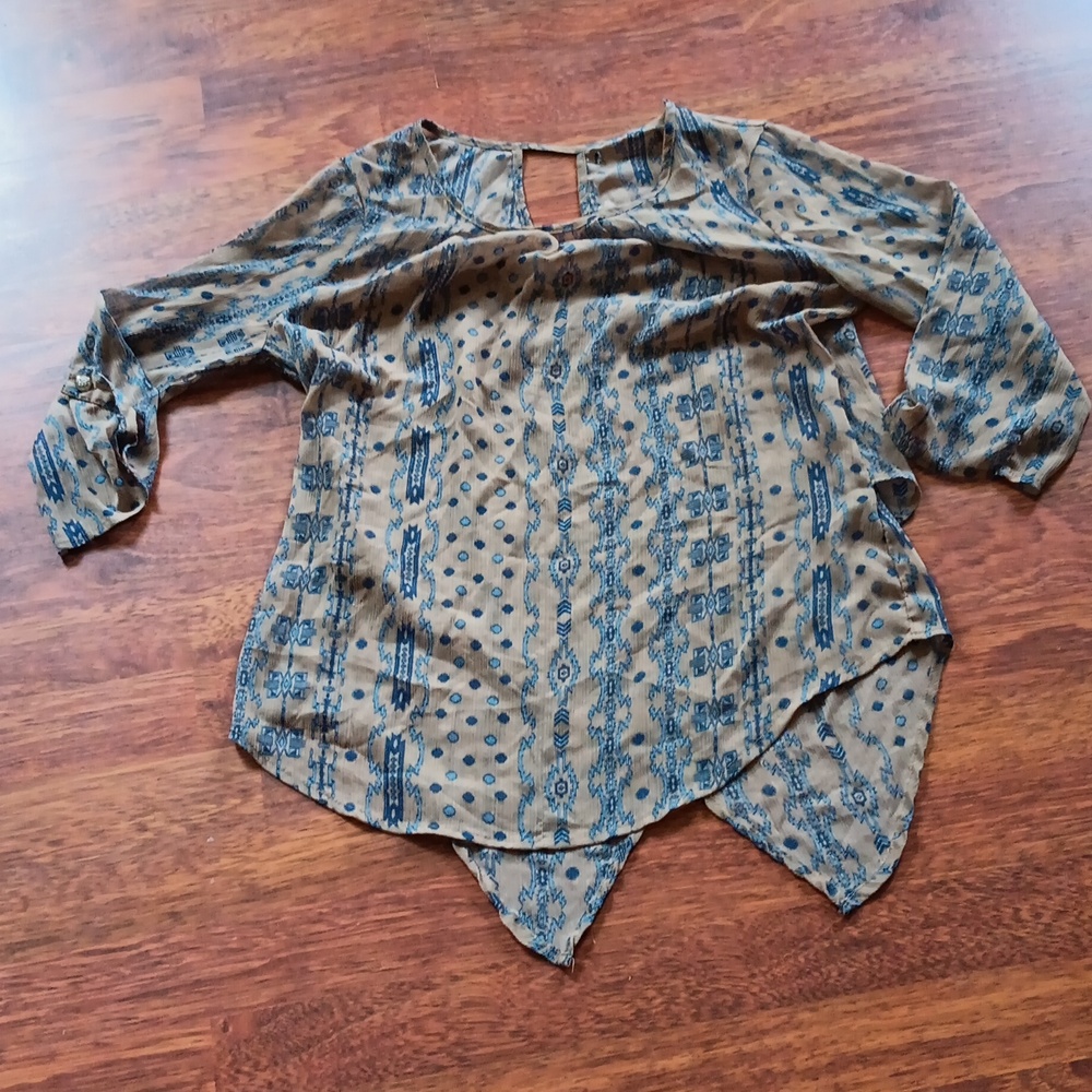 Aztec print blouse